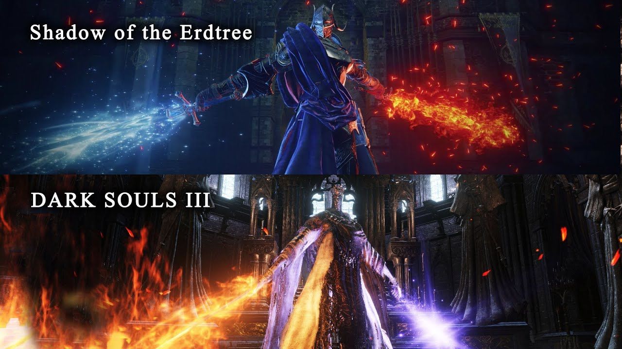 法环：DLC预载CG中各种前作的影子