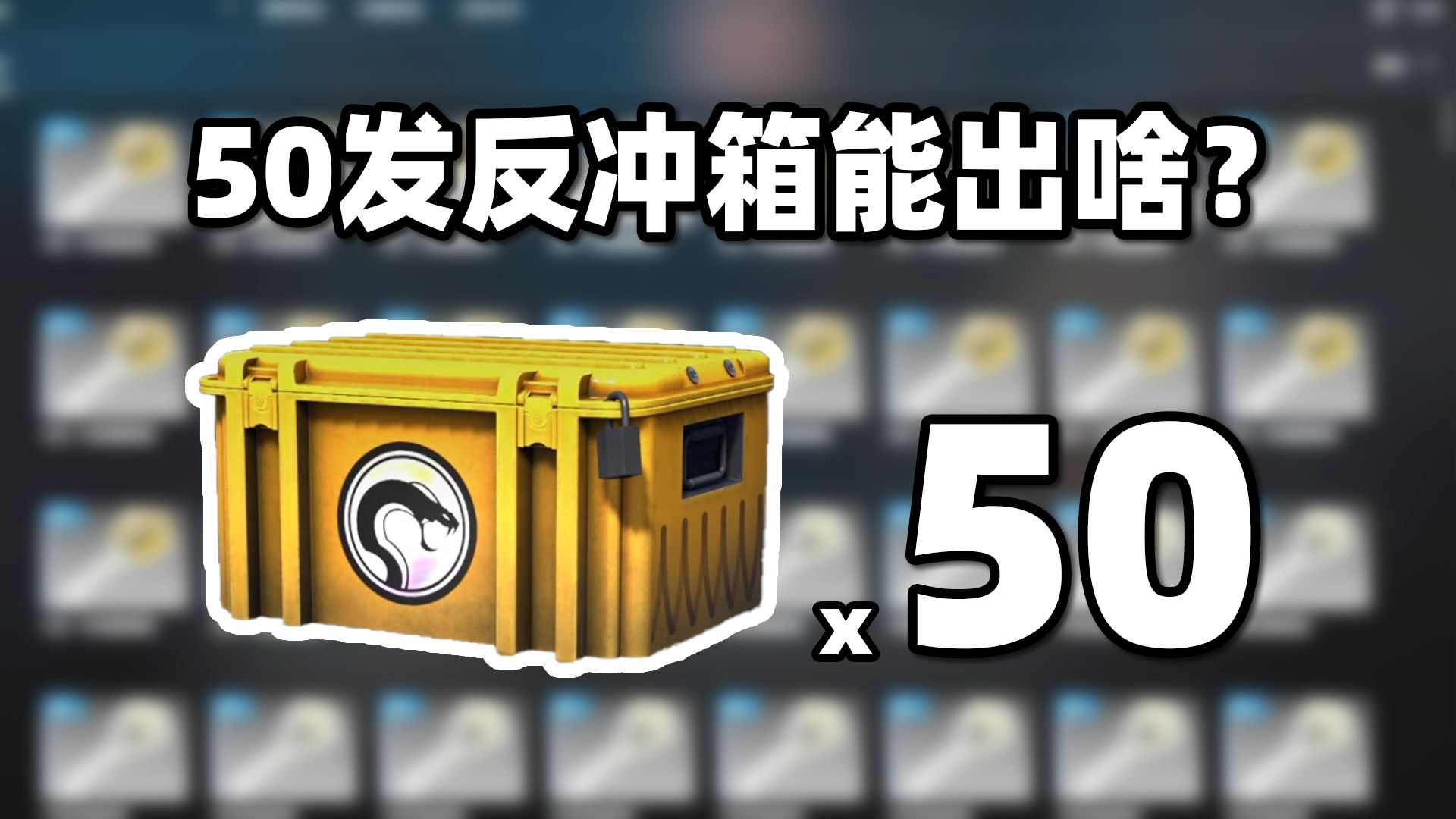 【CS2开箱】50个反冲武器箱箱能出啥??!崭新雪豹?