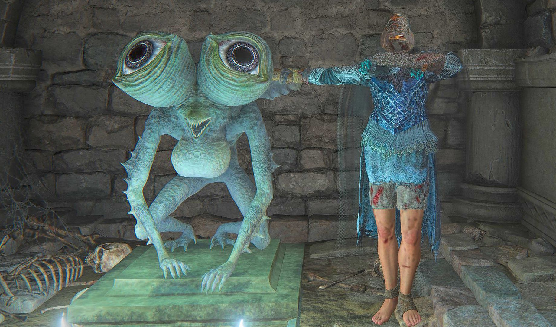 以防你不知道咒死娃雕像可以逃课 艾尔登法环 黄金树幽影