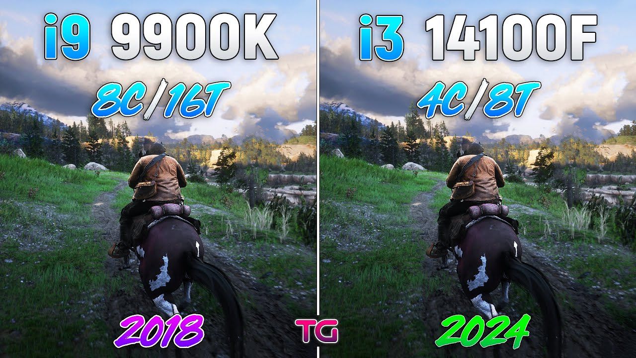 i9-9900K vs i3-14100F | 1080p分辨率10款游戏对比测试 | 作者：Tes