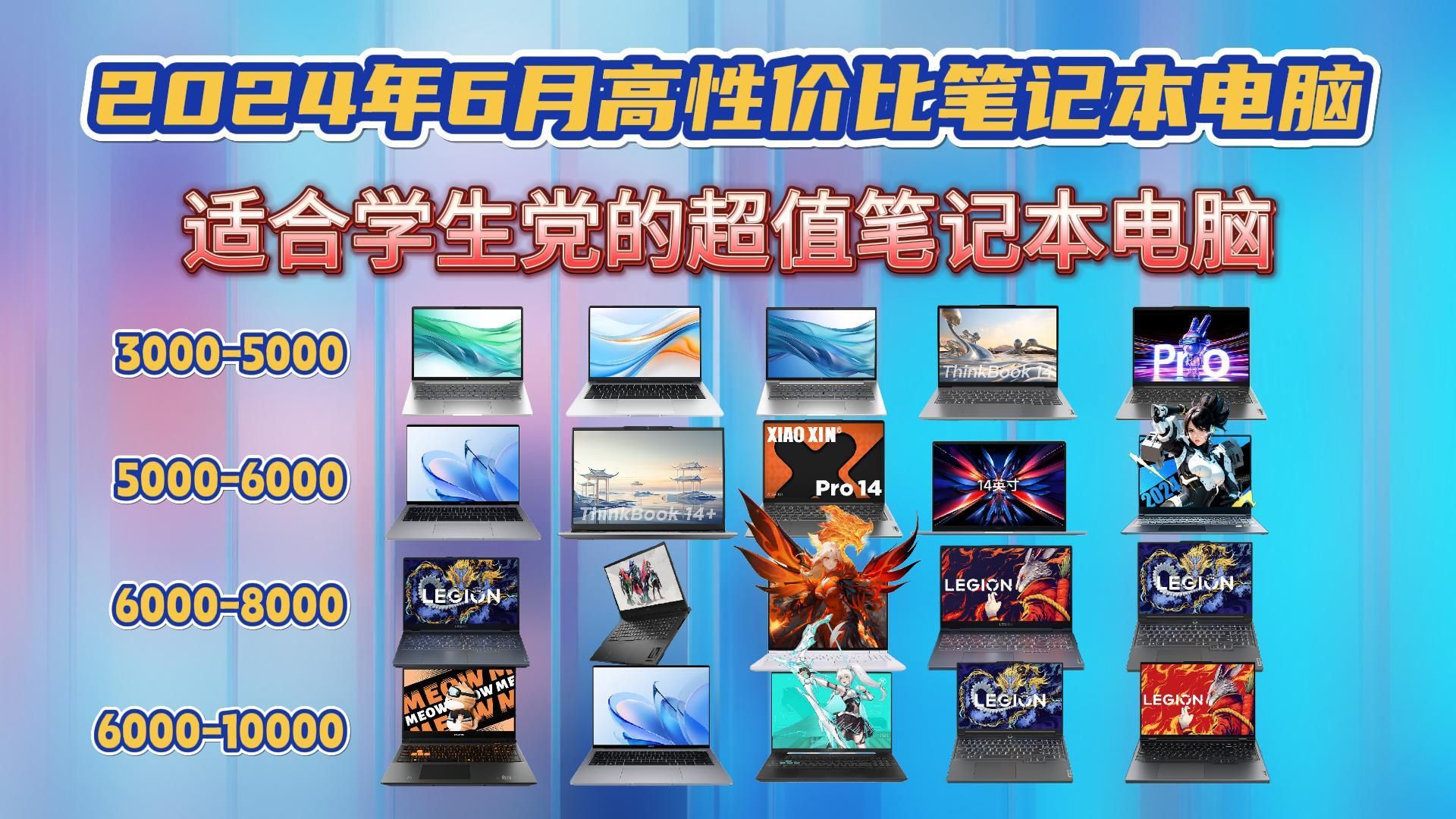 【学生党/游戏党推荐】2024年哪一款笔记本电脑值得买？高性价比笔记本电脑推荐与选购指南，全价位笔记