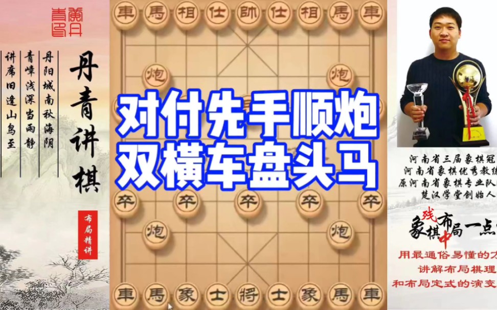 对付先手顺炮双横车盘头马！如何快速提升象棋水平系统学棋？如何学习布局、中局、残局？少走弯路，真心教棋