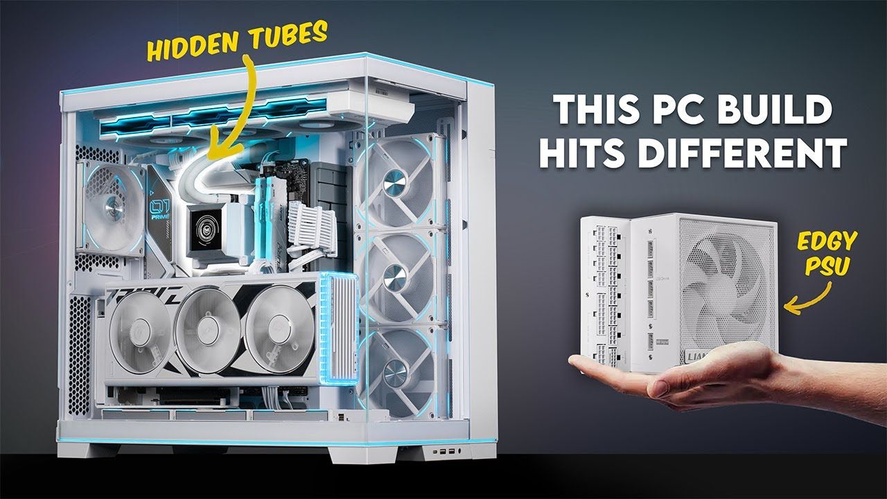 【4K】联力O11D Evo RGB游戏电脑装机：新款联力Hydroshift LCD一体水+Edg