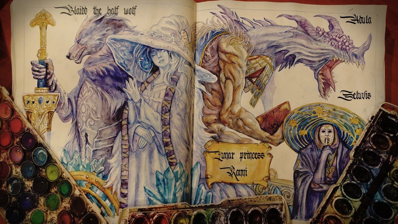 玩家将通关《艾尔登法环》的旅程绘制成画册