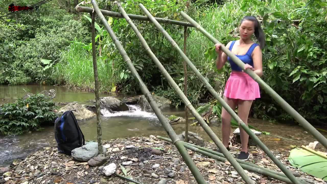 #大山深处自然美山清水秀好风光 #感受大自然的气息和美景 #荒野求生 #野外建造 #野外生存