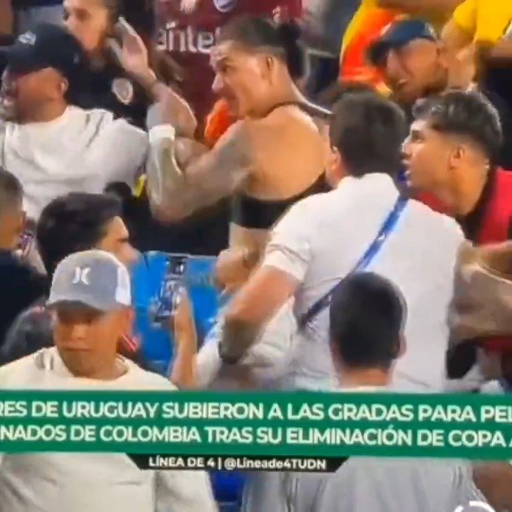 比赛结束后，看台上的球迷和努涅斯打了起来。。。。