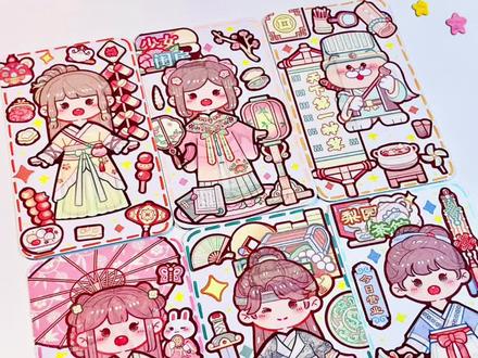 贴纸消耗计划1.0！自制小麻薯小卡～#适合和好友一起做的手工 #自制小卡#DIY小卡#小麻薯#手帐