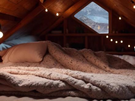 小山村的风雪之夜，舒适小屋，伴随着风雪声音入睡 #白噪音 #助眠声音 #睡眠音乐 #助眠视频 #深度