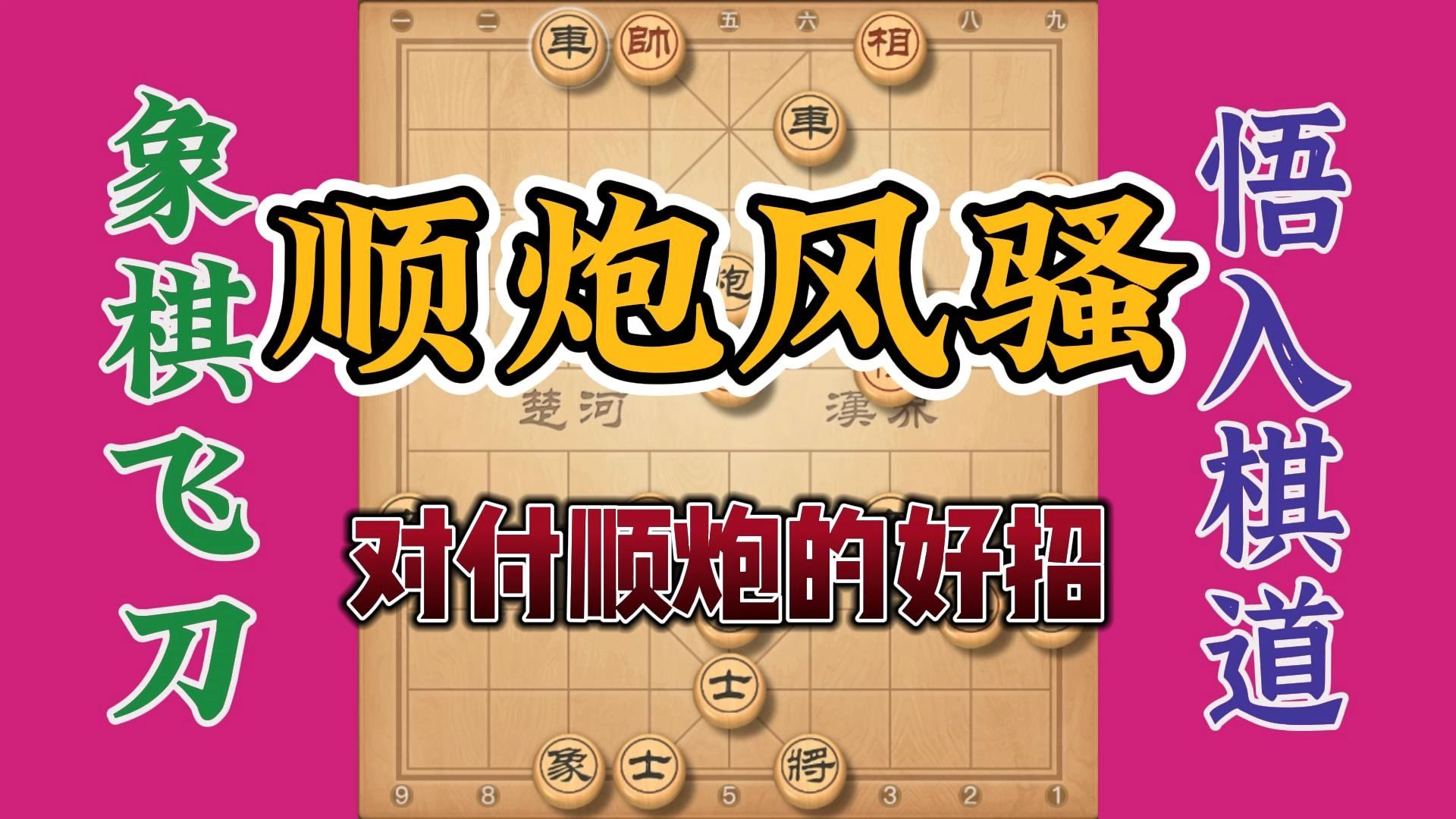 最常见的顺炮布局，能否独领风骚还要看你技术，后手的手段必须会