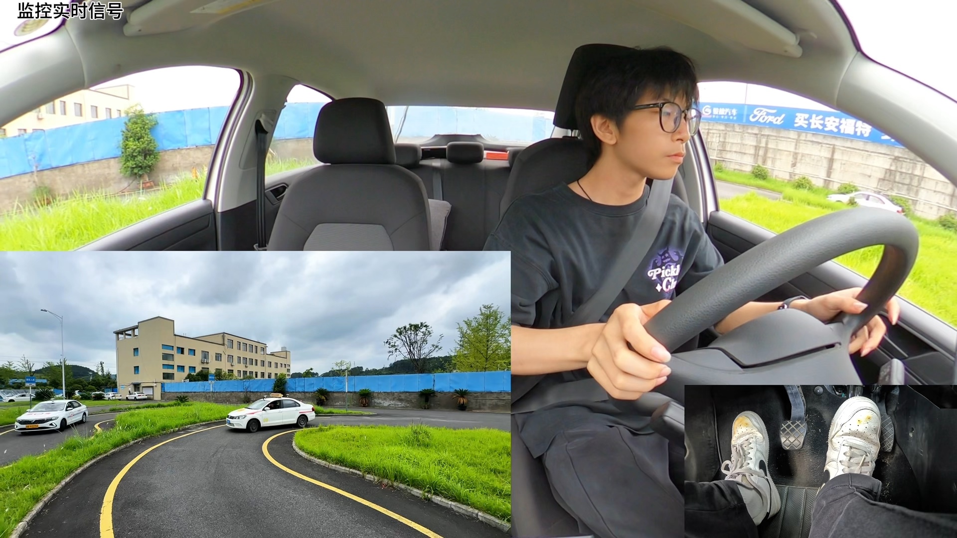 零零后大学生考科二，玩得太溜了，关键还能一把过