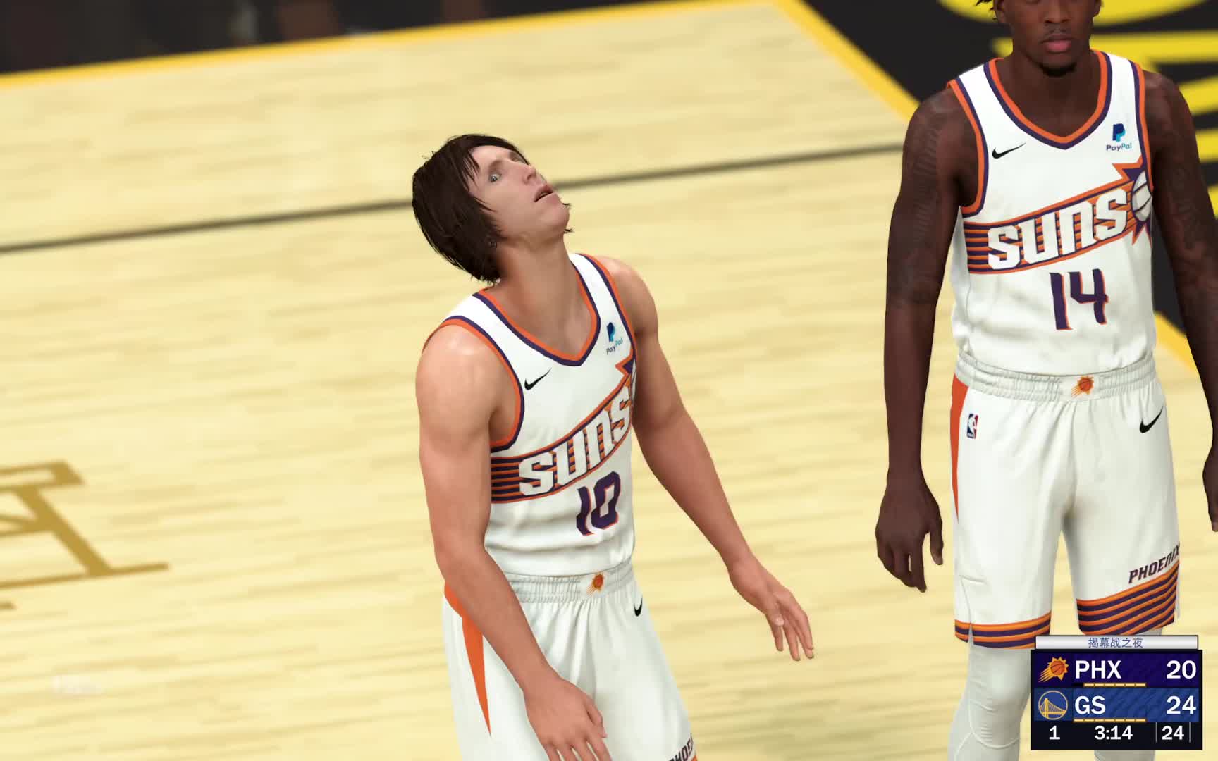 终极联盟第一赛季-太阳vs勇士 53-57 上半场