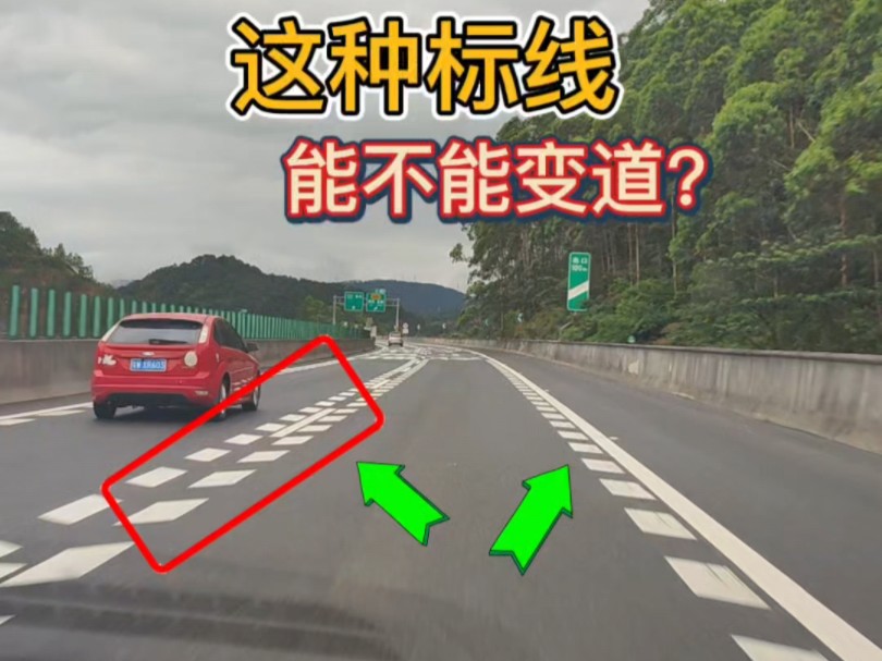 这种鱼骨线能不能变道？新手司机要明白