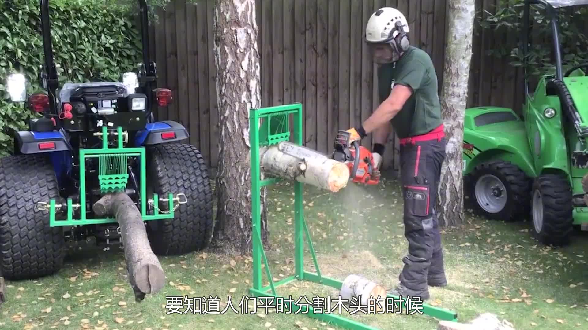 不可思议的锯木支架，轻轻一放就能将木头牢牢卡住，原理是什么？