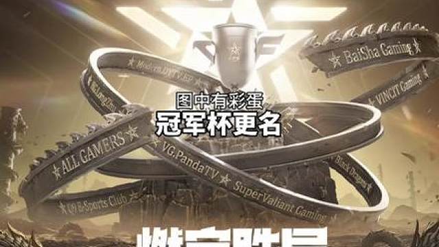 冠军杯更名，图中有彩蛋，你能看出来嘛？#2023CFS中国区预选赛 #2023CF海外赛事主题月