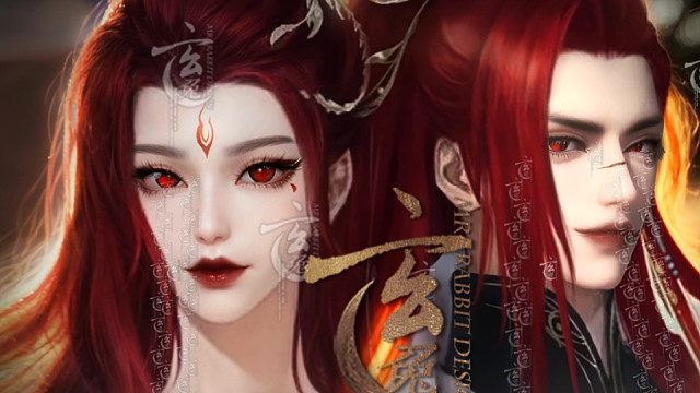 【逆水寒手游限免】双A红发适配情侣脸