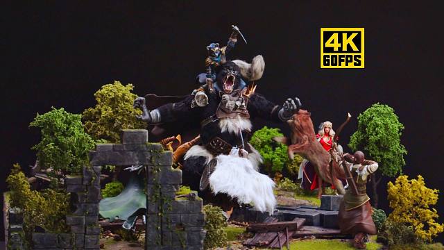 【4K60帧】大佬制作奇幻桌游RPG《Oath To Embers》3D打印逼真模型场景 | 作者：