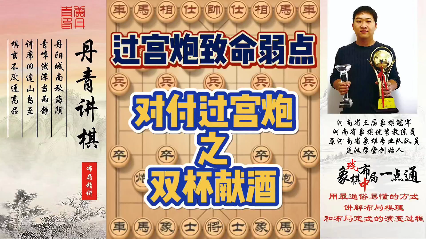 过宫炮的致命弱点，对付过宫炮之双杯献酒！如何快速提升象棋水泥平系统学棋？如何学习布局，中局，残局？少