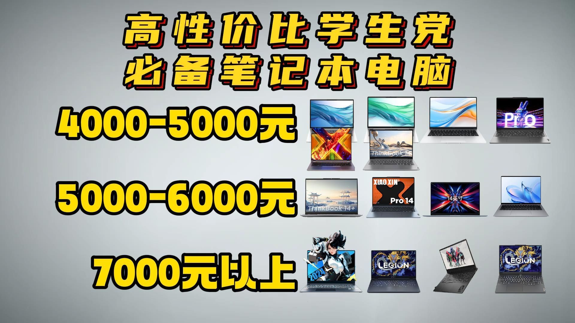 笔记本电脑选哪款好？学生党必备的笔记本电脑！2024年7月高性价比游戏笔记本电脑、工作笔记本电脑推荐