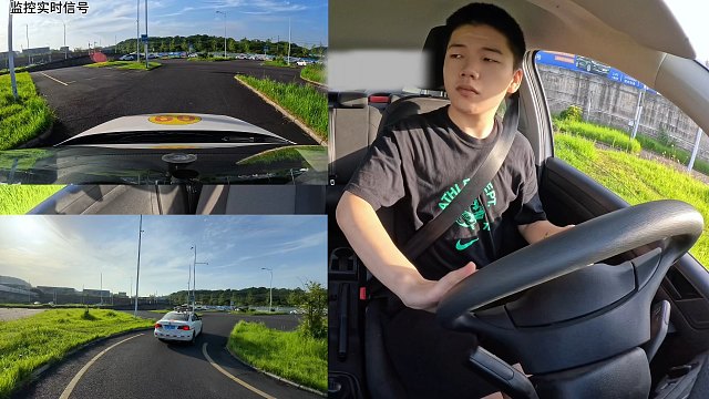 监控记录科二考试全过程，全程很放松，最后满分通过