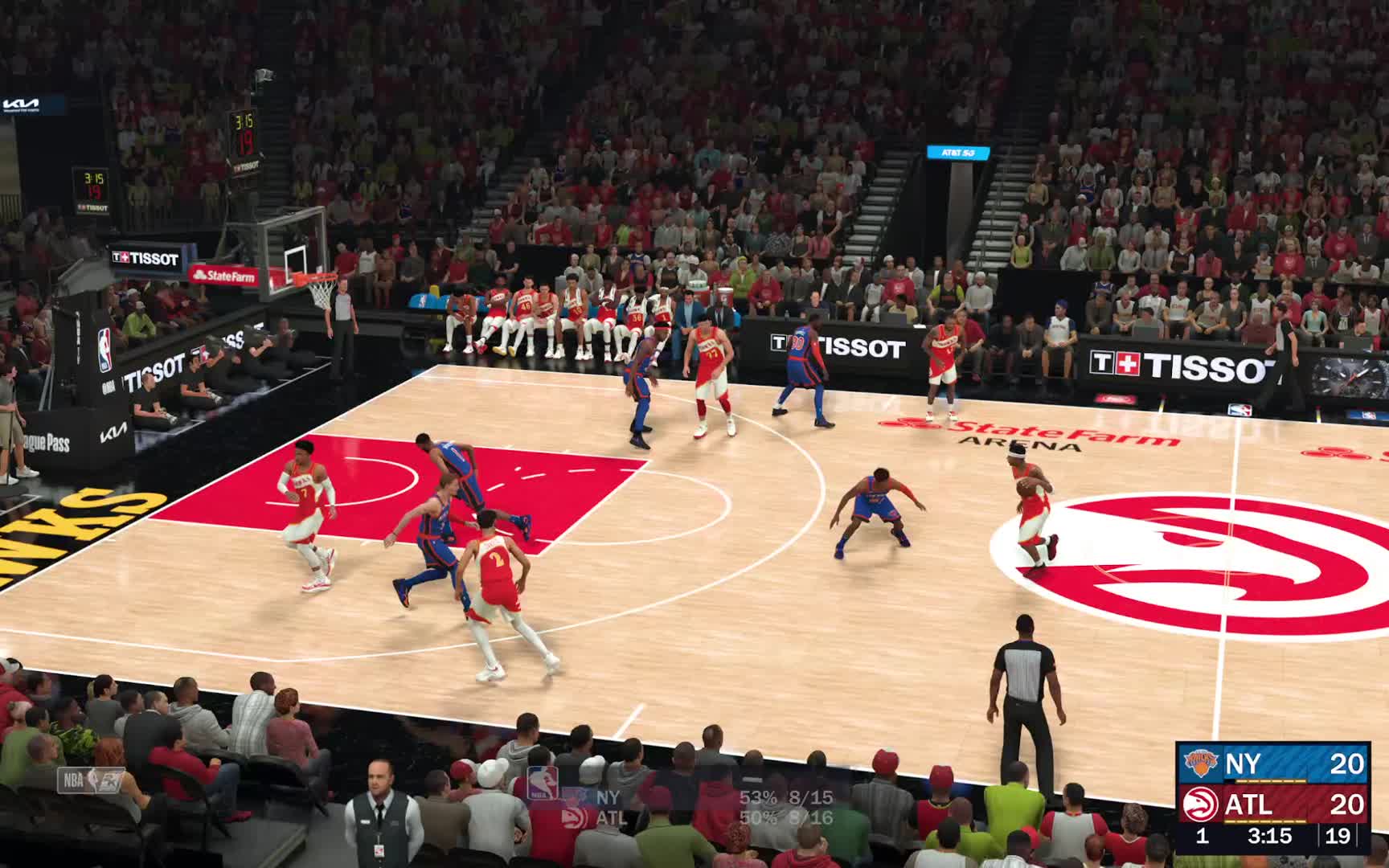 终极联盟第一赛季-尼克斯vs老鹰 43-54 上半场