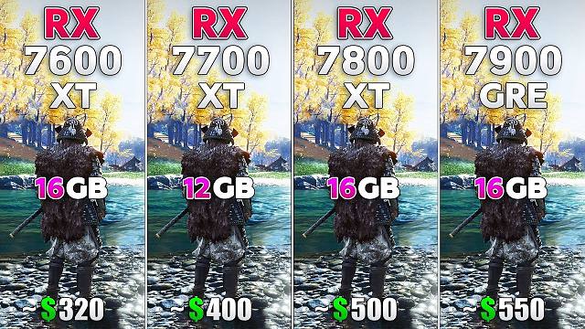 RX 7600 XT vs RX 7700 XT vs RX 7800 XT vs RX 7900 