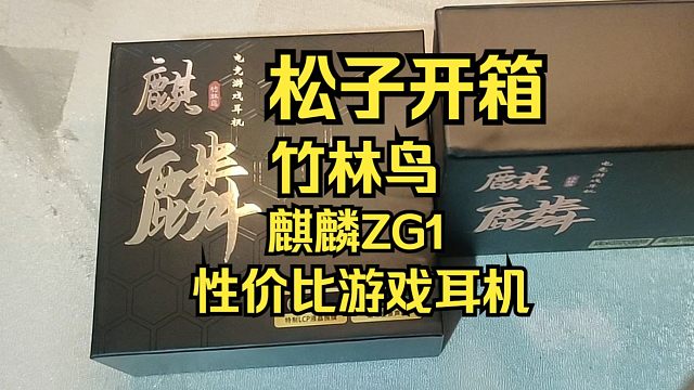 【松子开箱】竹林鸟麒麟ZG1游戏耳机！