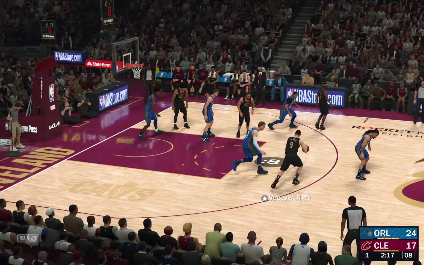 第一赛季-附加赛 东区第七名排位赛 魔术vs骑士 55-51 上半场