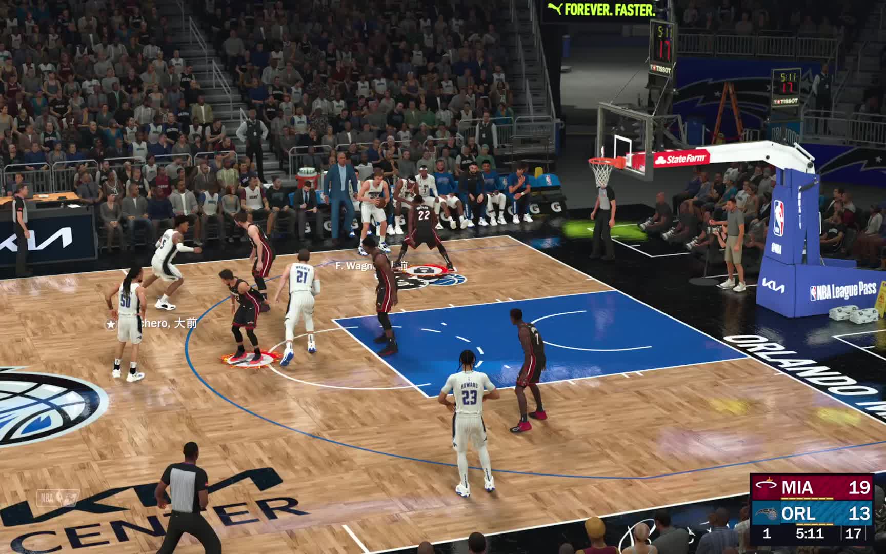 第一赛季-附加赛 东区第八名排位战 热火vs魔术 57-52 上半场