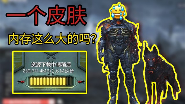 不是？神话幽灵一个皮肤这么大内存啊？？使命召唤手游