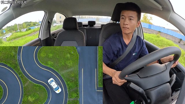 退伍军人考科二，全程精确熟练，教科书级别的操作，最后满分通过