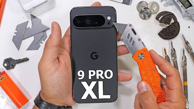 【4K60帧】杀手哥对 谷歌 Pixel 9 Pro XL 手机进行耐用性测试 | 作者：Jerry