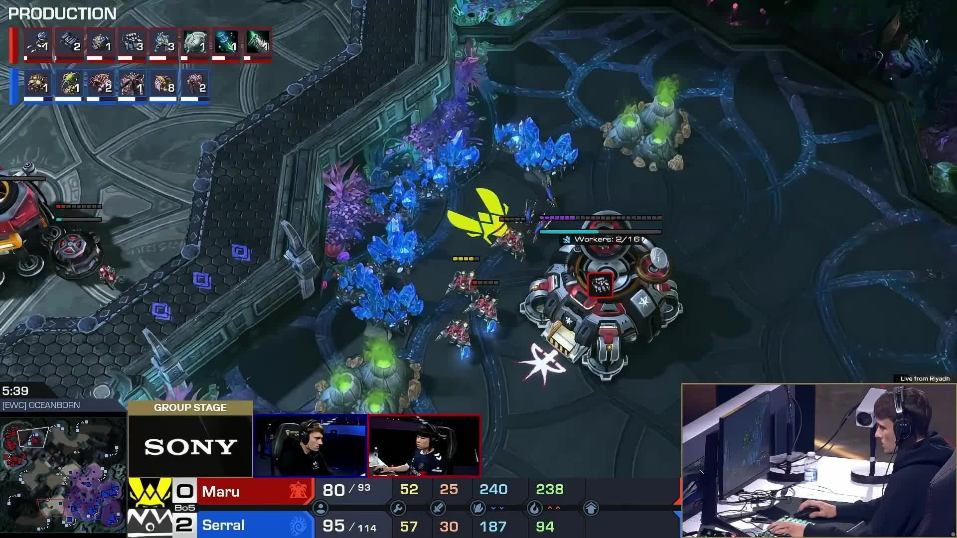 Maru vs Serral EWC星际争霸小组赛