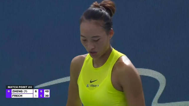 【WTA1000】辛辛那提站女单第二轮郑钦文6-1/7-5弗雷希成功晋级下一轮！补赛第二个发球胜赛局