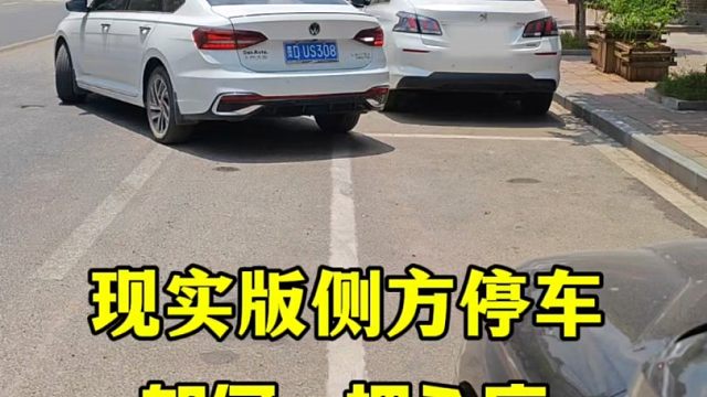 现实版侧方位停车，新手看一看老司机如何一把入库？