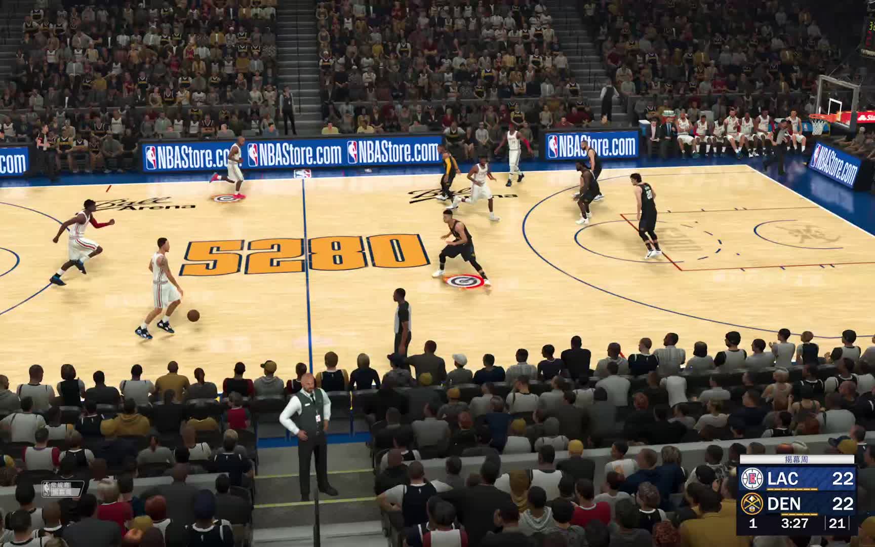 终极联盟第二赛季-揭幕战 快船vs掘金 56-60 上半场