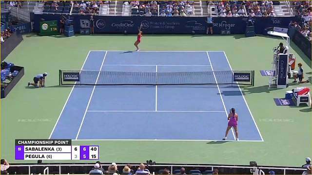 【四字形容】萨巴伦卡赛季第二冠萨巴伦卡6-3 7-5佩古拉拿到辛辛那提1000赛冠军。拿到1000分