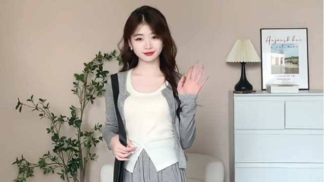 慵懒舒适早秋穿搭