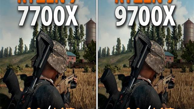 R7 7700X vs R7 9700X  CPU对比（1080P分辨率测试，显卡为RTX 4090