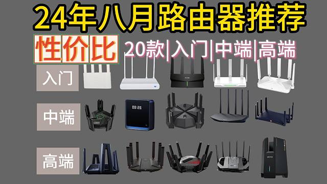 2024年8月高性比路由器推荐/选购攻略/避坑指南［WiFi7、WiFi6、WiFi5、千兆、 网络