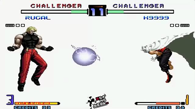 卢卡尔 bug 凯撒波 vs K9999 超必杀技 KOF 2002