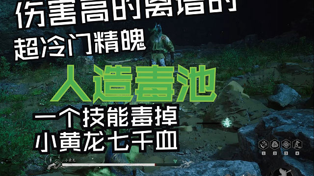 伤害高的离谱的超冷门精魄，人造毒池一个技能毒掉小黄龙七千血【黑神话悟空】