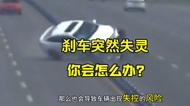 刹车突然失灵时，你会怎么办？新手赶紧看一看