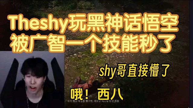 Theshy玩黑神话悟空，被广智一个技能秒了后直接人傻了！
