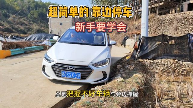 靠边停车的方法好简单，老司机现场演示，新手也能停好不剐蹭