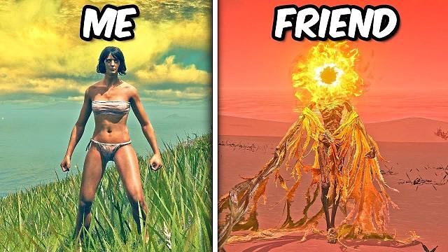 老头环，但VS朋友扮演的BOSS