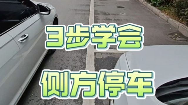现实版侧方停车，3步学会，老司机详细讲解