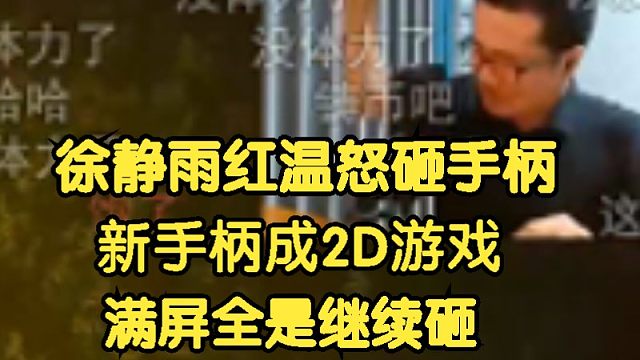 黑神话悟空：徐静雨红温怒砸手柄，新手柄不会调，满屏继续砸！