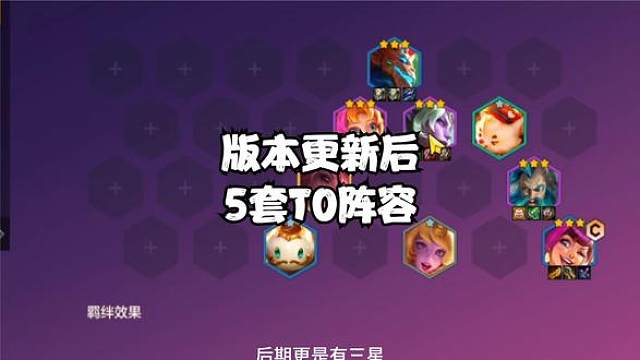 版本更新后的5套T0阵容强度排行，让我们看看国服前十都在玩什么 #金铲铲新版本上分阵容 #金铲铲s1