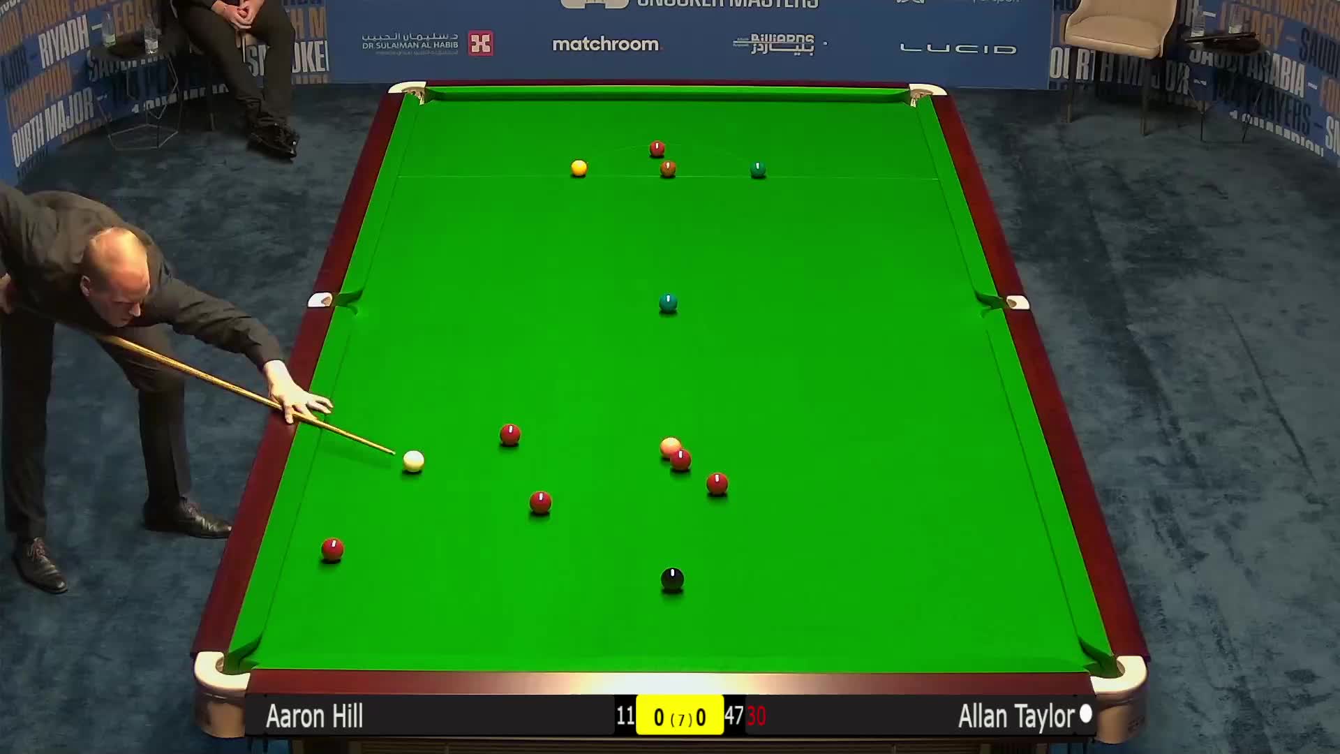 亚伦·希尔  VS  艾伦·泰勒 2024沙特大师赛 清流