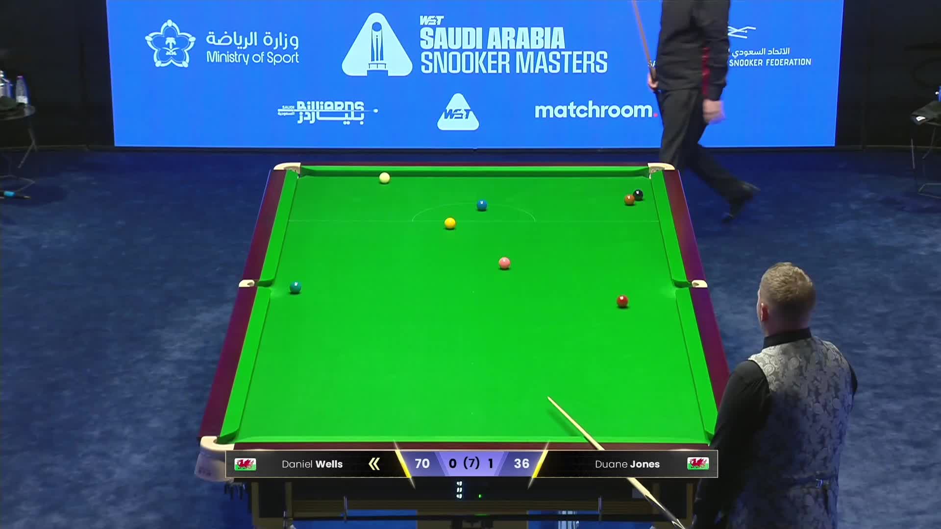 丹尼尔·威尔斯  VS  杜恩·琼斯 2024沙特大师赛 清流